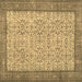 Square Persian Brown Traditional Rug, tr3824brn