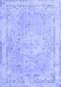 Medallion Blue Traditional Rug, tr3825blu