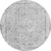 Square Medallion Gray Traditional Rug, tr3825gry