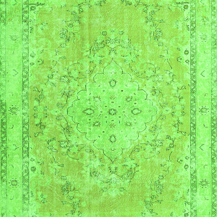 Medallion Green Traditional Rug, tr3825grn