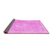 Sideview of Medallion Pink Traditional Rug, tr3825pnk