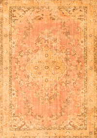 Medallion Orange Traditional Rug, tr3825org