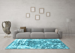 Machine Washable Persian Light Blue Traditional Rug in a Living Room, wshtr3826lblu