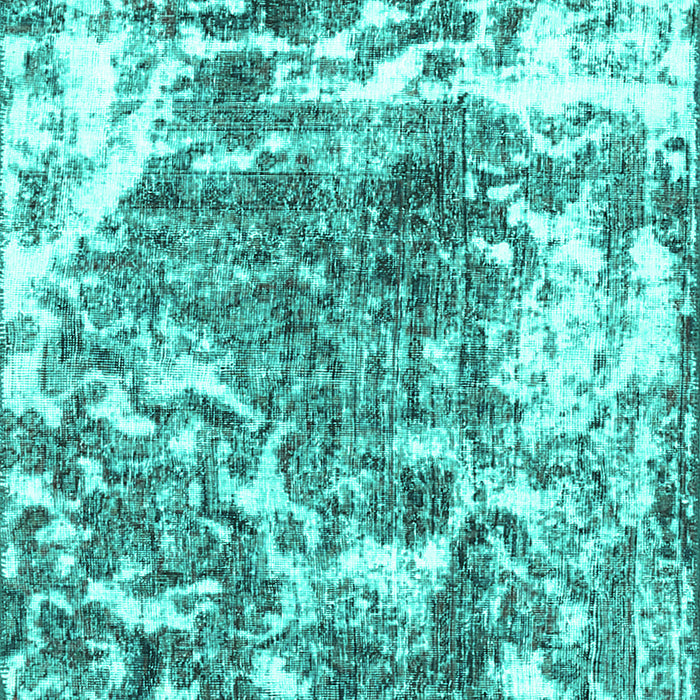 Machine Washable Persian Turquoise Traditional Area Rugs, wshtr3826turq