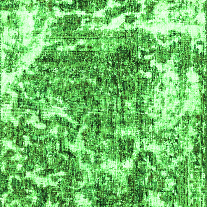 Serging Thickness of Machine Washable Persian Green Traditional Area Rugs, wshtr3826grn