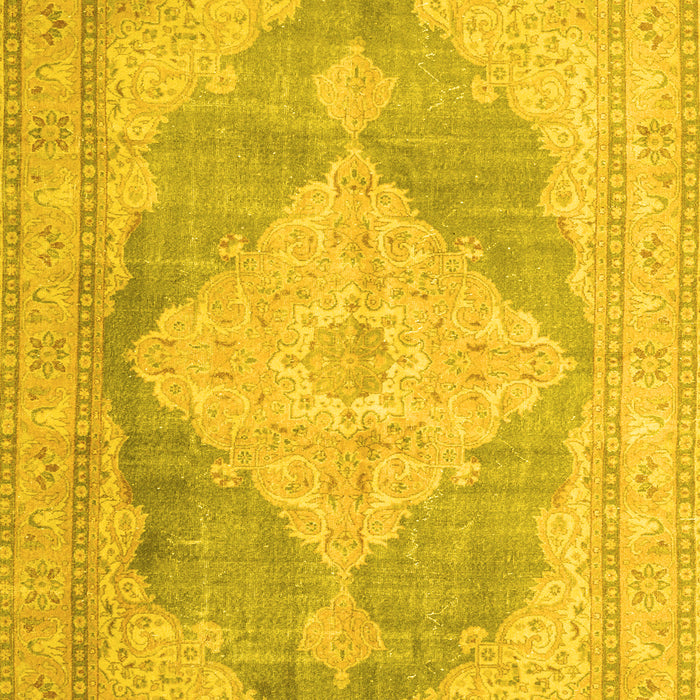Machine Washable Persian Yellow Traditional Rug, wshtr3827yw