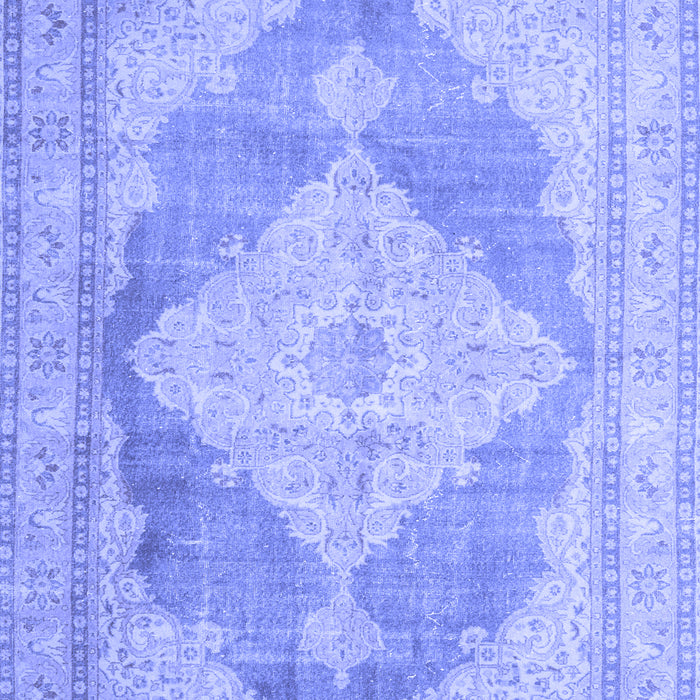 Machine Washable Persian Blue Traditional Rug, wshtr3827blu