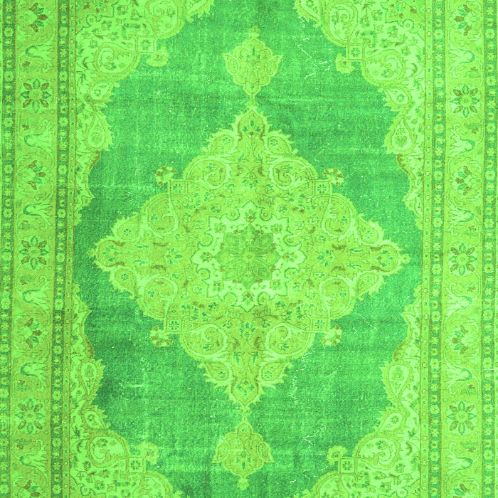 Serging Thickness of Machine Washable Persian Green Traditional Area Rugs, wshtr3827grn