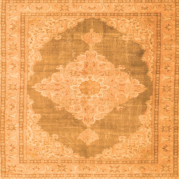 Serging Thickness of Persian Orange Traditional Rug, tr3827org