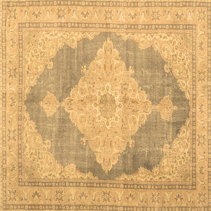 Square Persian Brown Traditional Rug, tr3827brn