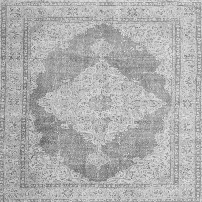 Serging Thickness of Persian Gray Traditional Rug, tr3827gry
