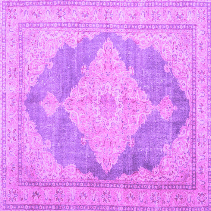Square Persian Purple Traditional Rug, tr3827pur