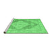 Sideview of Machine Washable Persian Emerald Green Traditional Area Rugs, wshtr3827emgrn