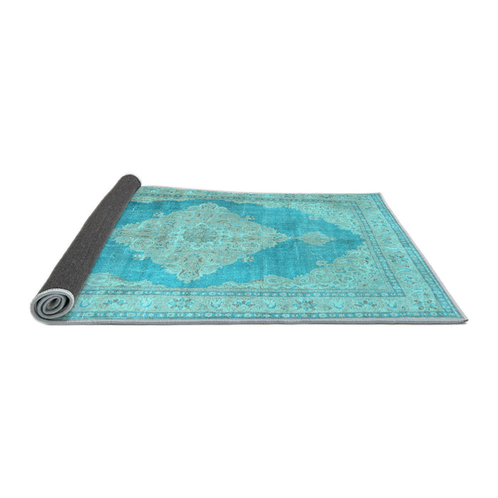 Sideview of Persian Light Blue Traditional Rug, tr3827lblu