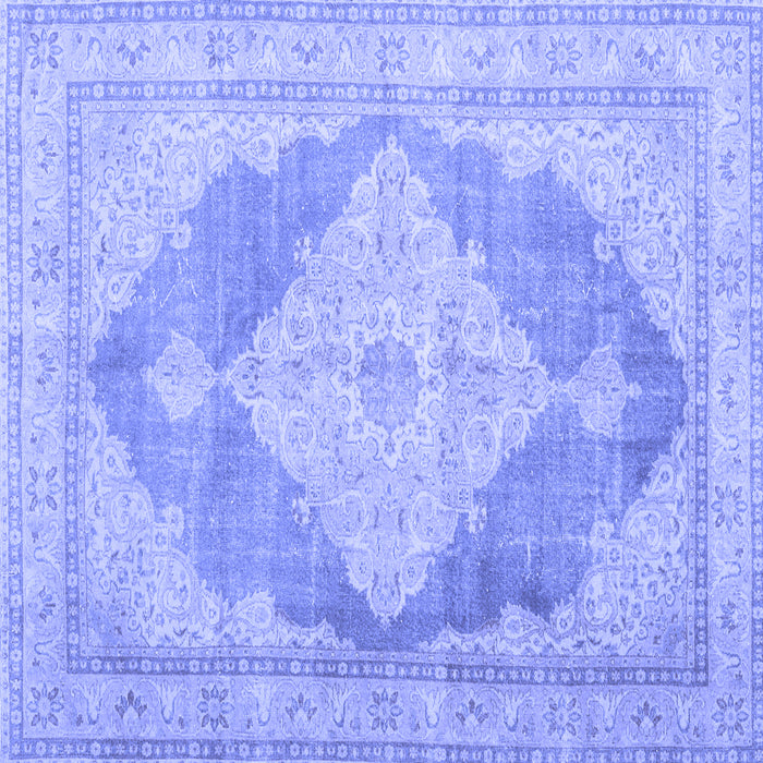 Square Persian Blue Traditional Rug, tr3827blu