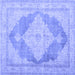Square Persian Blue Traditional Rug, tr3827blu