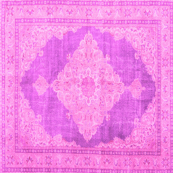 Square Persian Pink Traditional Rug, tr3827pnk