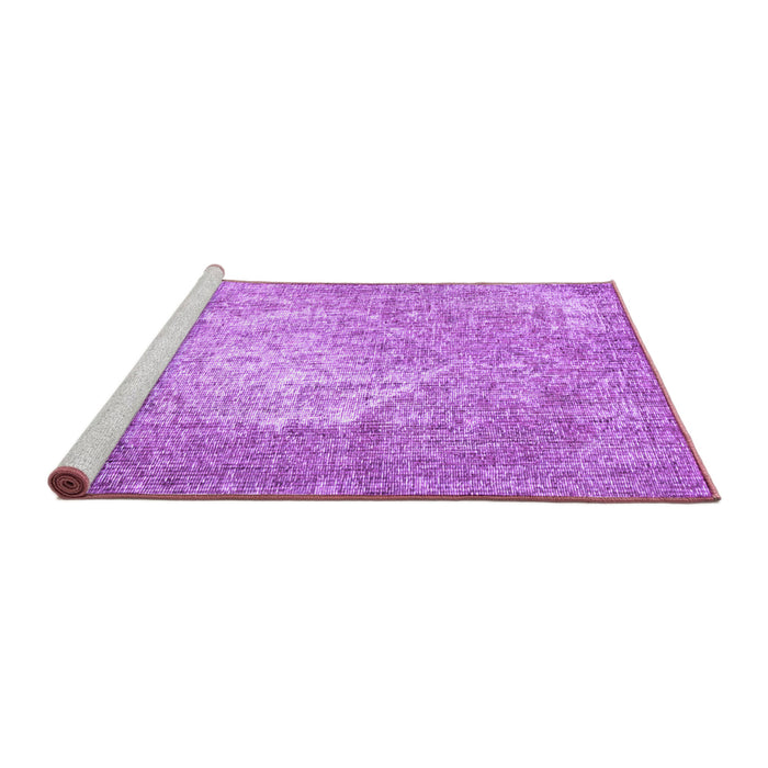 Sideview of Machine Washable Persian Purple Traditional Area Rugs, wshtr3828pur
