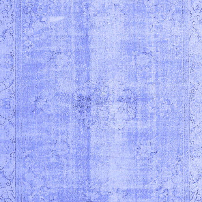 Machine Washable Persian Blue Traditional Rug, wshtr3829blu