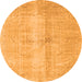Square Persian Orange Traditional Rug, tr3829org