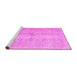 Sideview of Machine Washable Persian Pink Traditional Rug, wshtr3829pnk