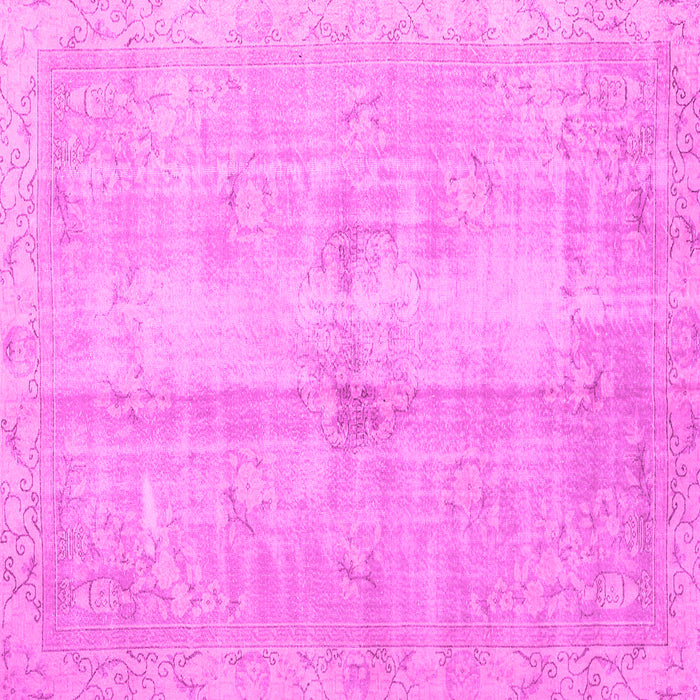 Square Machine Washable Persian Pink Traditional Rug, wshtr3829pnk
