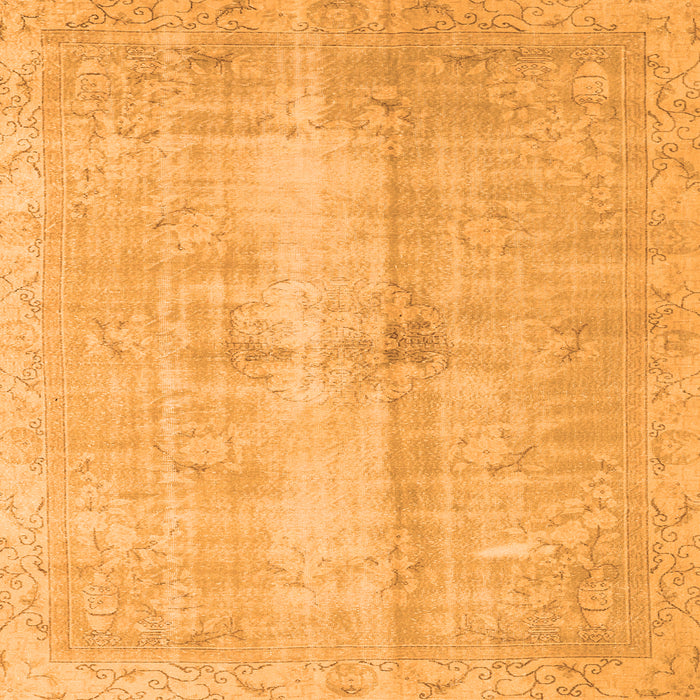 Serging Thickness of Persian Orange Traditional Rug, tr3829org