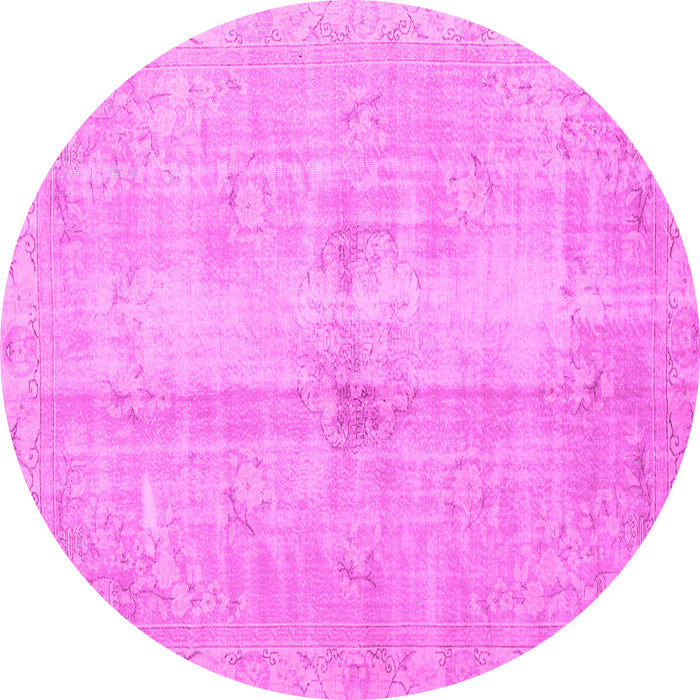 Round Persian Pink Traditional Rug, tr3829pnk