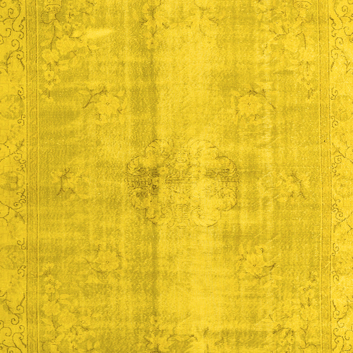 Machine Washable Persian Yellow Traditional Rug, wshtr3829yw