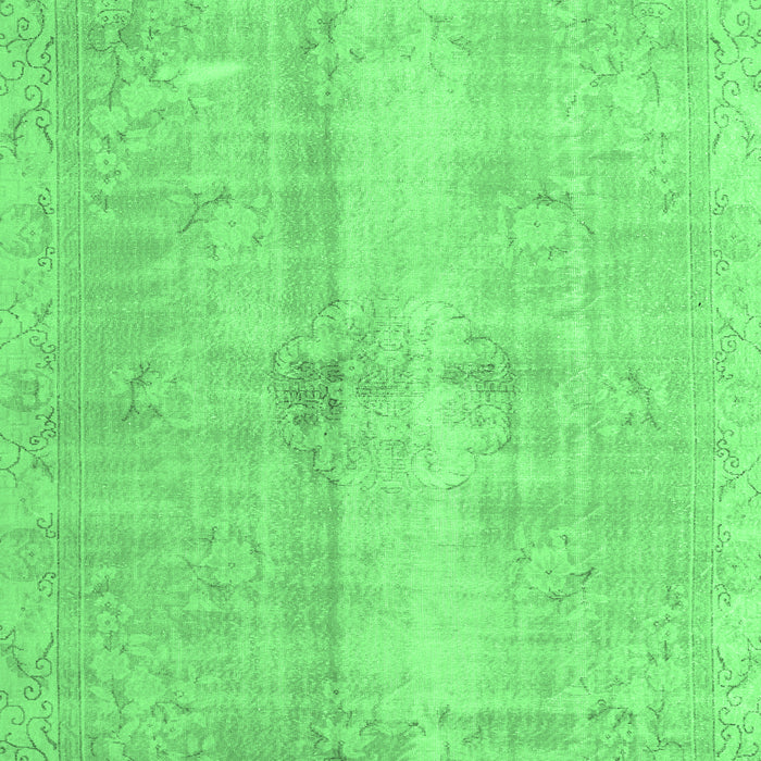 Machine Washable Persian Emerald Green Traditional Area Rugs, wshtr3829emgrn