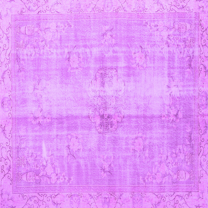 Square Machine Washable Persian Purple Traditional Area Rugs, wshtr3829pur
