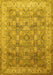 Machine Washable Persian Yellow Traditional Rug, wshtr382yw