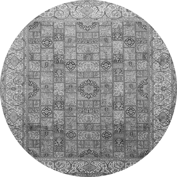 Square Persian Gray Traditional Rug, tr382gry