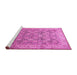 Sideview of Machine Washable Persian Pink Traditional Rug, wshtr382pnk