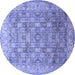 Round Persian Blue Traditional Rug, tr382blu