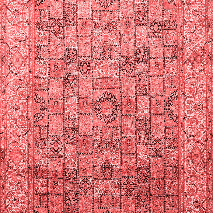 Machine Washable Persian Red Traditional Rug, wshtr382red