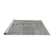 Sideview of Machine Washable Traditional Silver Gray Rug, wshtr3830
