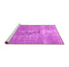 Sideview of Machine Washable Persian Pink Traditional Rug, wshtr3830pnk