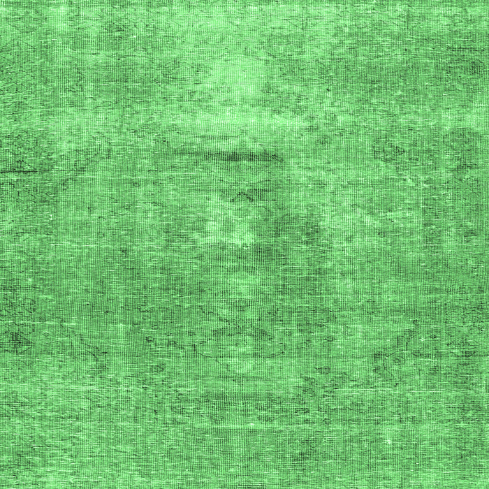 Square Machine Washable Persian Emerald Green Traditional Area Rugs, wshtr3830emgrn