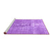 Sideview of Machine Washable Persian Purple Traditional Area Rugs, wshtr3830pur