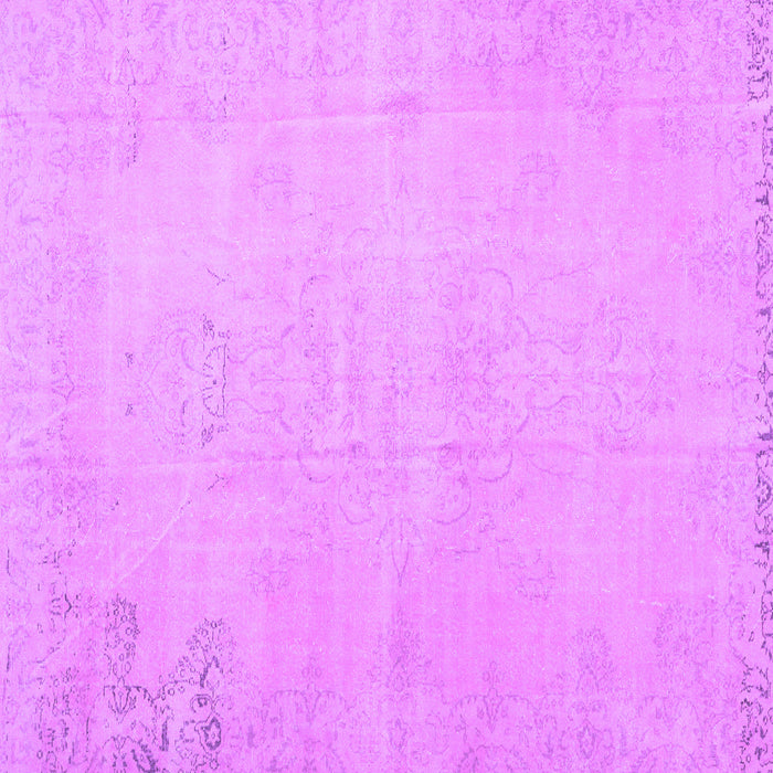Square Machine Washable Persian Purple Traditional Area Rugs, wshtr3831pur