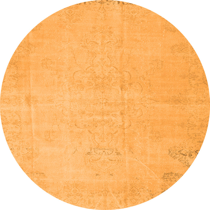 Square Persian Orange Traditional Rug, tr3831org