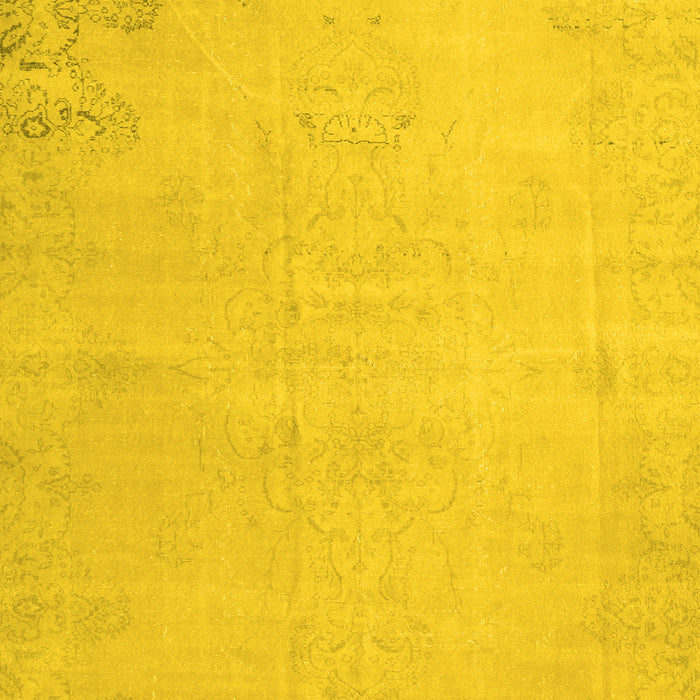 Machine Washable Persian Yellow Traditional Rug, wshtr3831yw