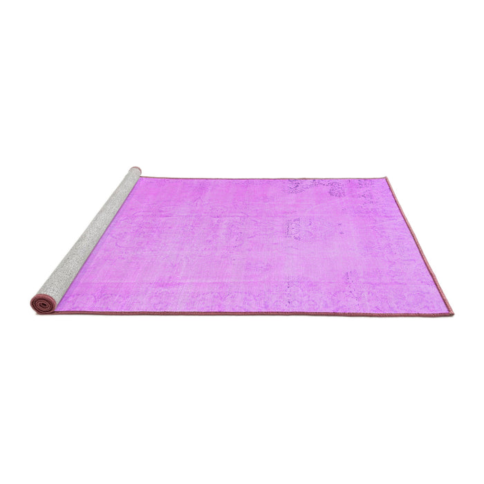 Sideview of Machine Washable Persian Purple Traditional Area Rugs, wshtr3831pur
