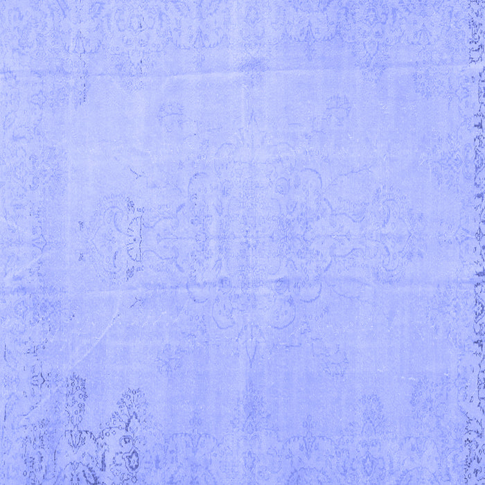 Square Persian Blue Traditional Rug, tr3831blu