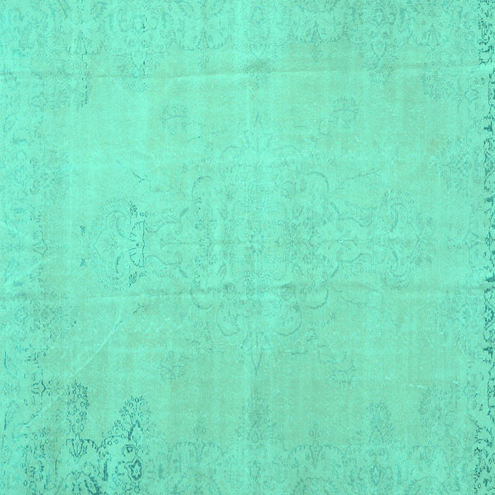 Square Persian Turquoise Traditional Rug, tr3831turq
