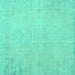 Square Persian Turquoise Traditional Rug, tr3831turq