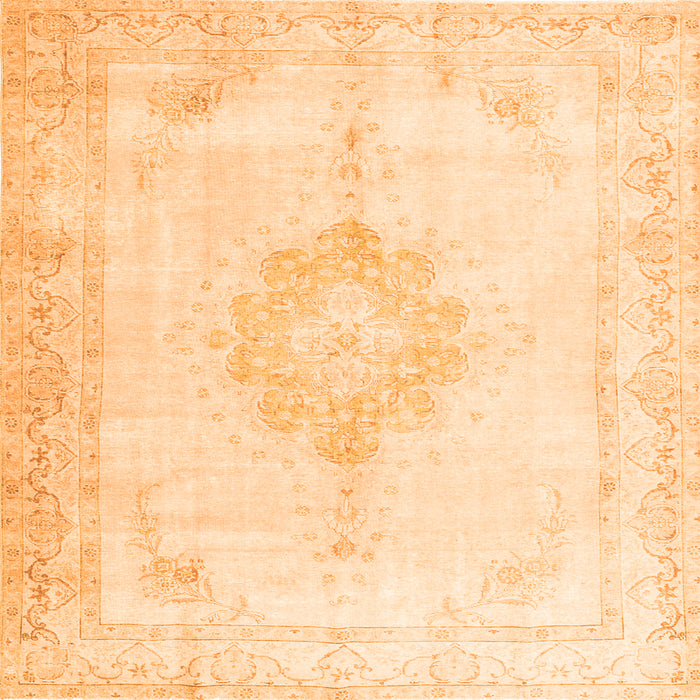 Serging Thickness of Persian Orange Traditional Rug, tr3832org