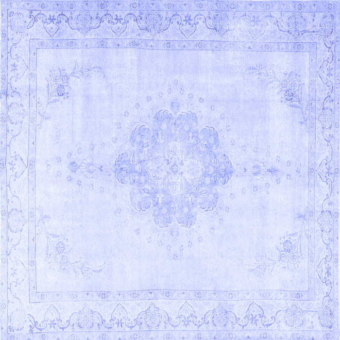 Square Persian Blue Traditional Rug, tr3832blu