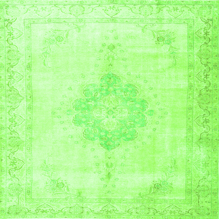 Serging Thickness of Persian Green Traditional Rug, tr3832grn